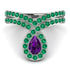 Amethyst Pear Shape Stacking Bridal Set - Emilia No. 306 image 5