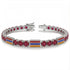 Ruby Tennis Bracelet with Armenia Flag no. 12