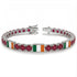 Ruby Tennis Bracelet with Ireland Flag no. 12 image 2