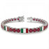 Ruby Tennis Bracelet with Mexico Flag no. 12