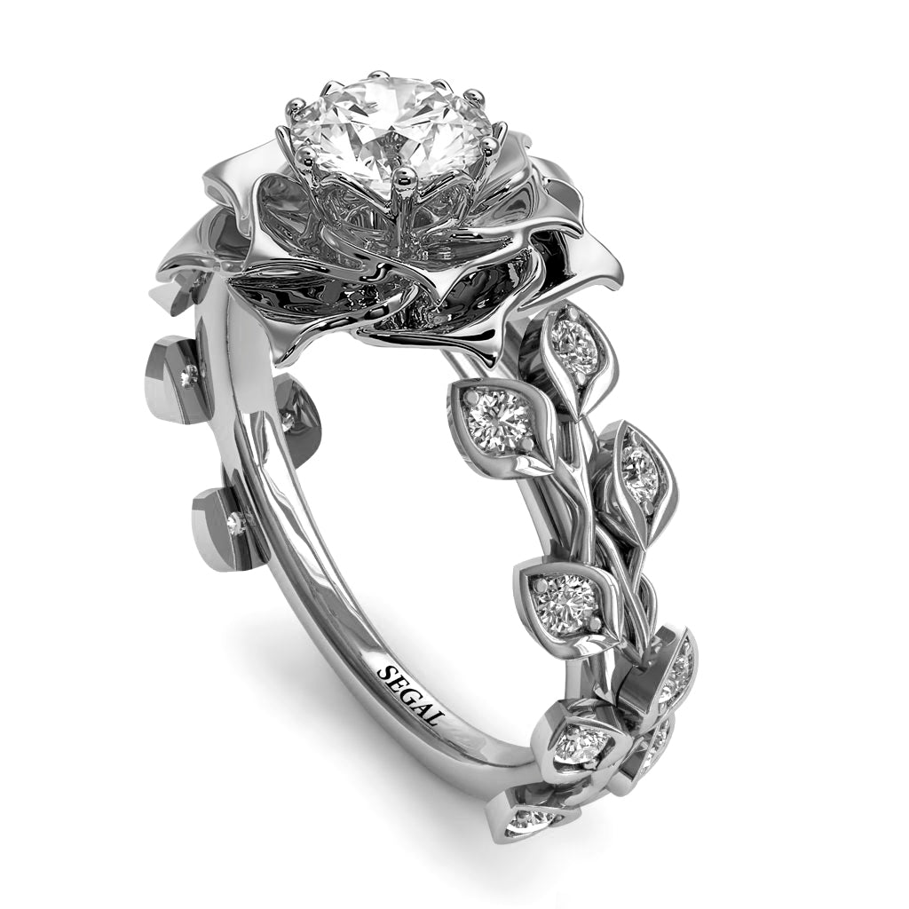 Rose Flower And Leaves - Diana no. 3