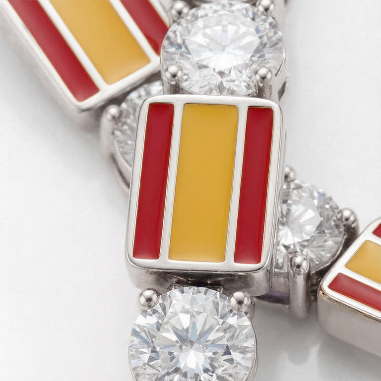 Diamond Tennis Bracelet with Spain Flag no. 3