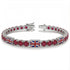 Ruby Tennis Bracelet with United Kingdom Flag no. 12 image 2