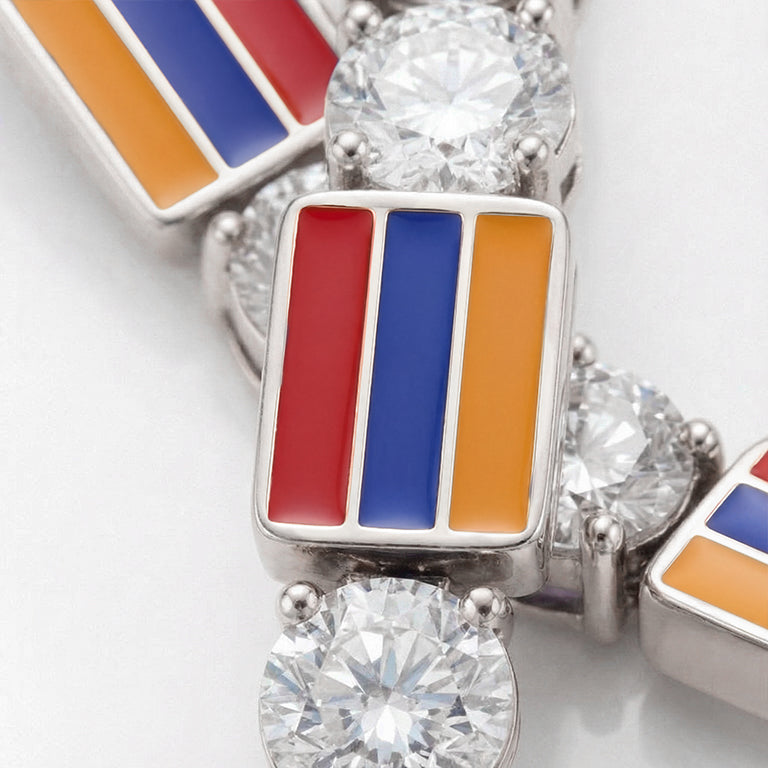 Diamond Tennis Bracelet with Armenia Flag no. 3