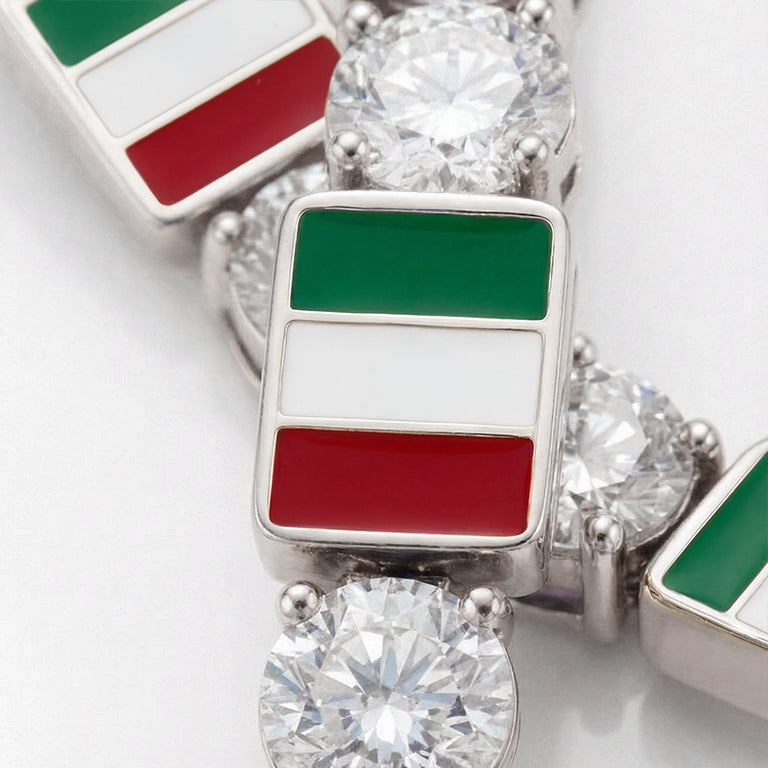 Diamond Tennis Bracelet with Mexico Flag no. 3