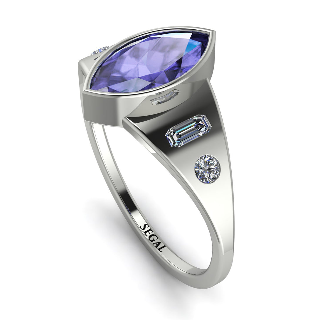 Marquise Bezel Tanzanite Ring - Juliana No. 203