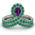 Amethyst Pear Shape Stacking Bridal Set - Emilia No. 306 image 1