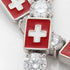 Diamond Tennis Bracelet with Switzerland Flag no. 3 image 3
