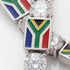 Diamond Tennis Bracelet with South Africa Flag no. 3