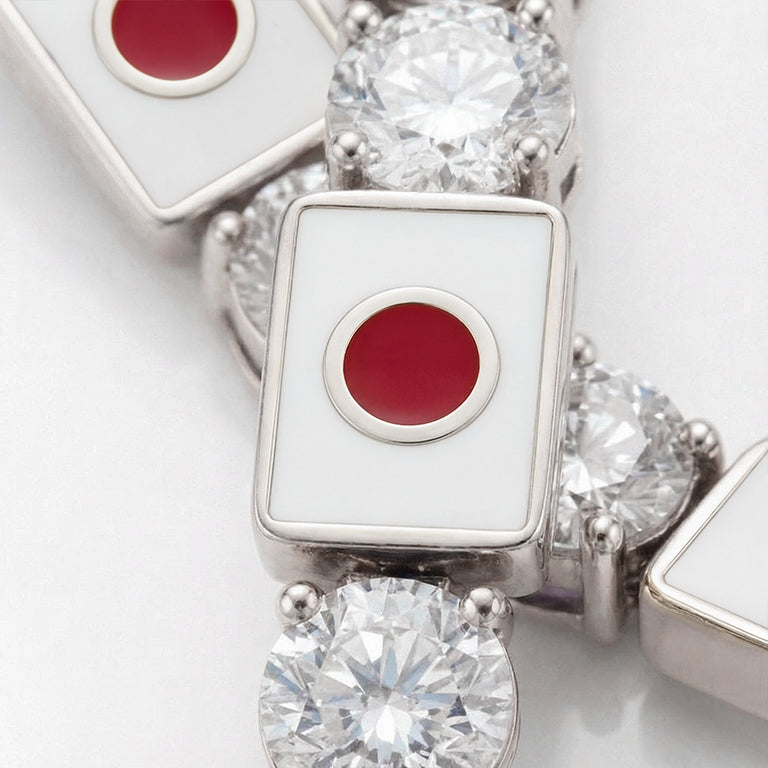 Diamond Tennis Bracelet with Japan Flag no. 3