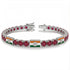 Ruby Tennis Bracelet with India Flag no. 12 image 2