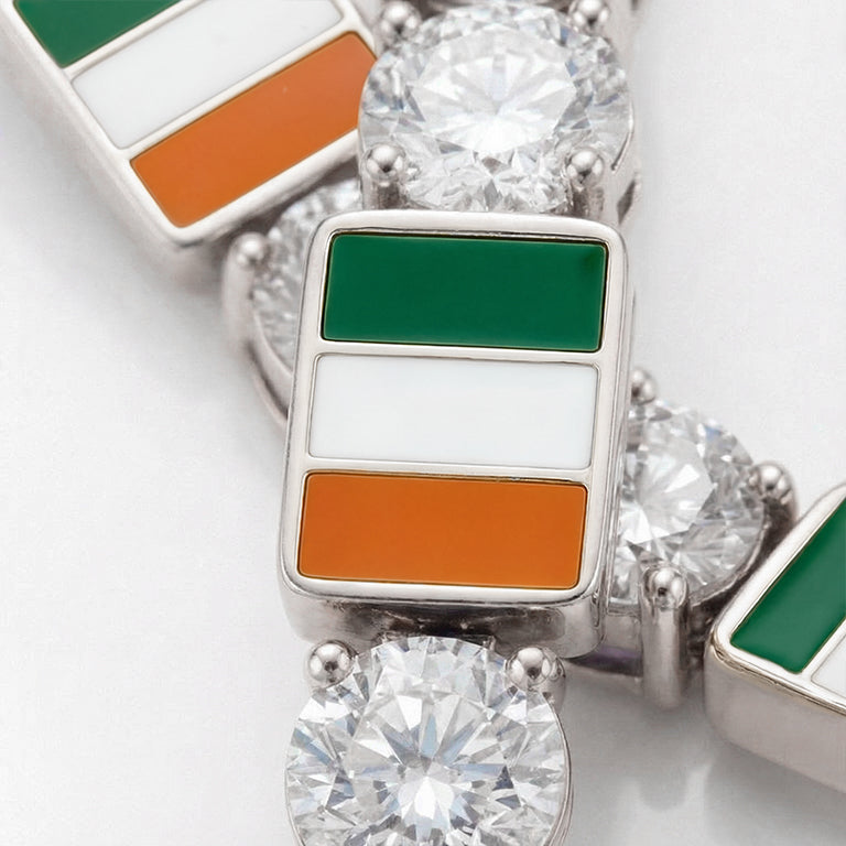 Diamond Tennis Bracelet with Ireland Flag no. 3
