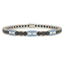 Black Diamond Tennis Bracelet with Argentina Flag no. 9 image 1