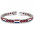 Ruby Tennis Bracelet with Netherlands Flag no. 12