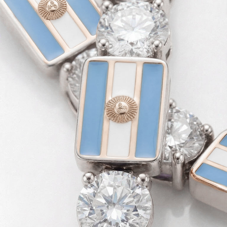 Diamond Tennis Bracelet with Argentina Flag no. 3