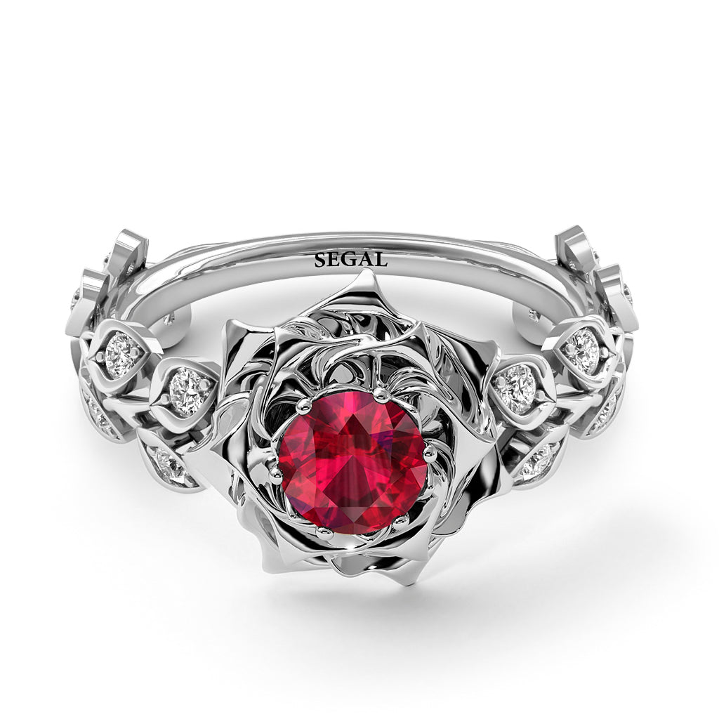 Rose Flower And Leaves - Diana no. 9