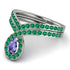 Tanzanite Pear Shape Stacking Bridal Set - Emilia No. 206
