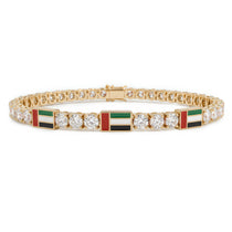 Diamond Tennis Bracelet with United Arab Emirates Flag no. 1 image 1