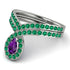 Amethyst Pear Shape Stacking Bridal Set - Emilia No. 306 image 3