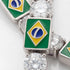 Diamond Tennis Bracelet with Brazil Flag no. 3 image 3