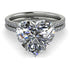 Wedding band only - Heart Shape diamond Bridal Set - Noelle No. 300