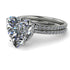 Wedding band only - Heart Shape diamond Bridal Set - Noelle No. 300