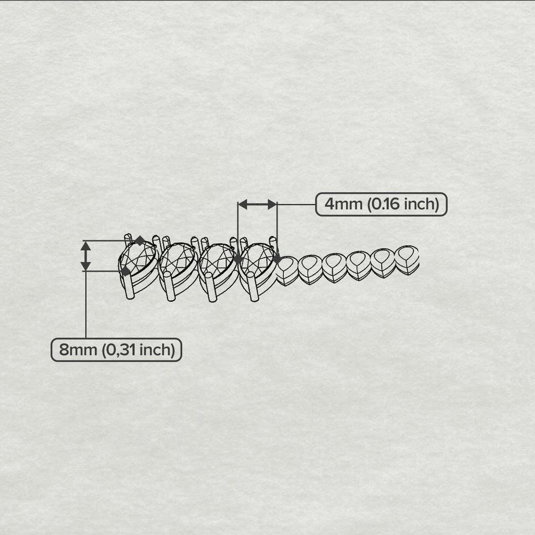 Necklace Black Diamond Pear Shape - Aitana No. 8