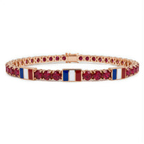 Ruby Tennis Bracelet with France Flag no. 11 image 1