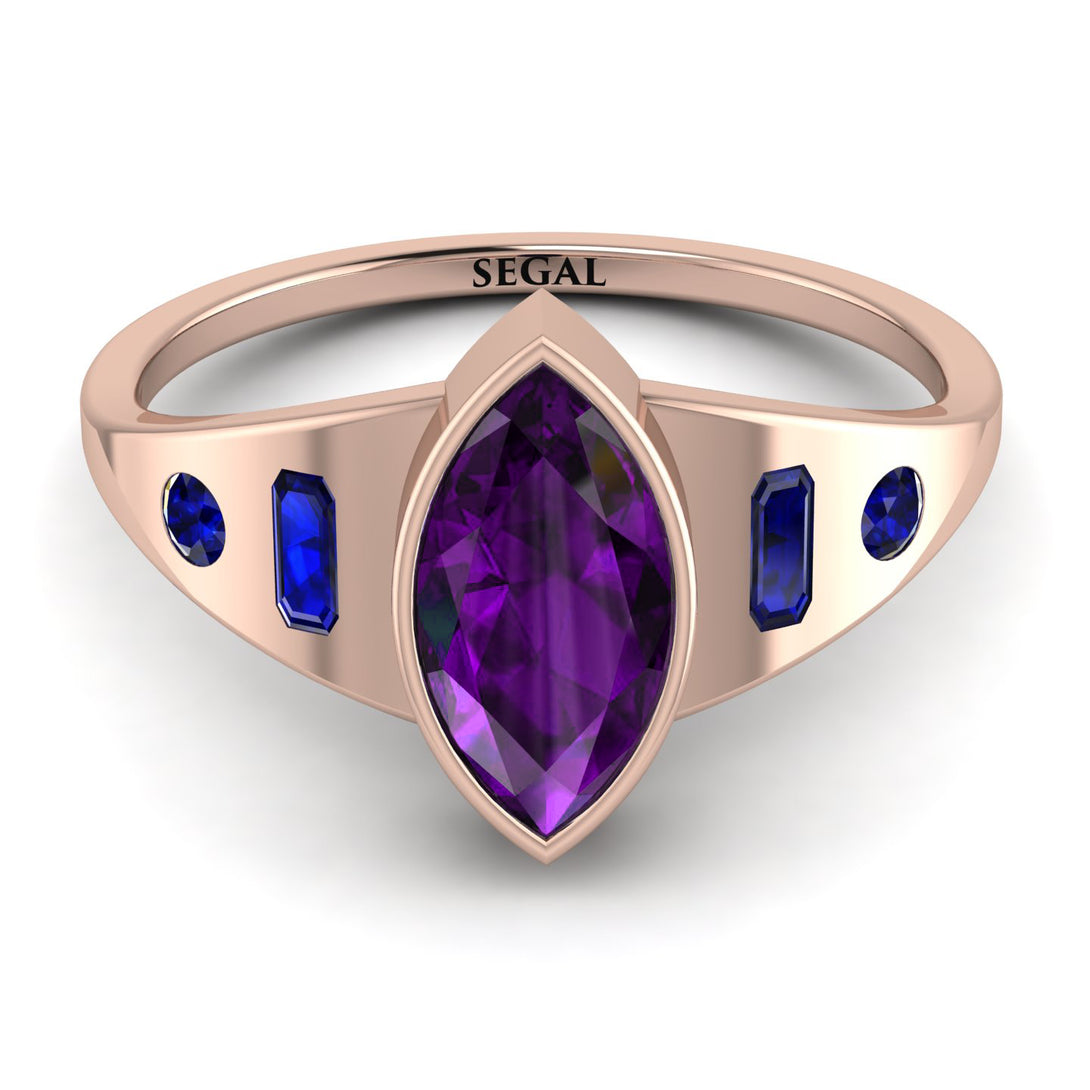 Marquise Bezel Amethyst Ring - Juliana No. 314