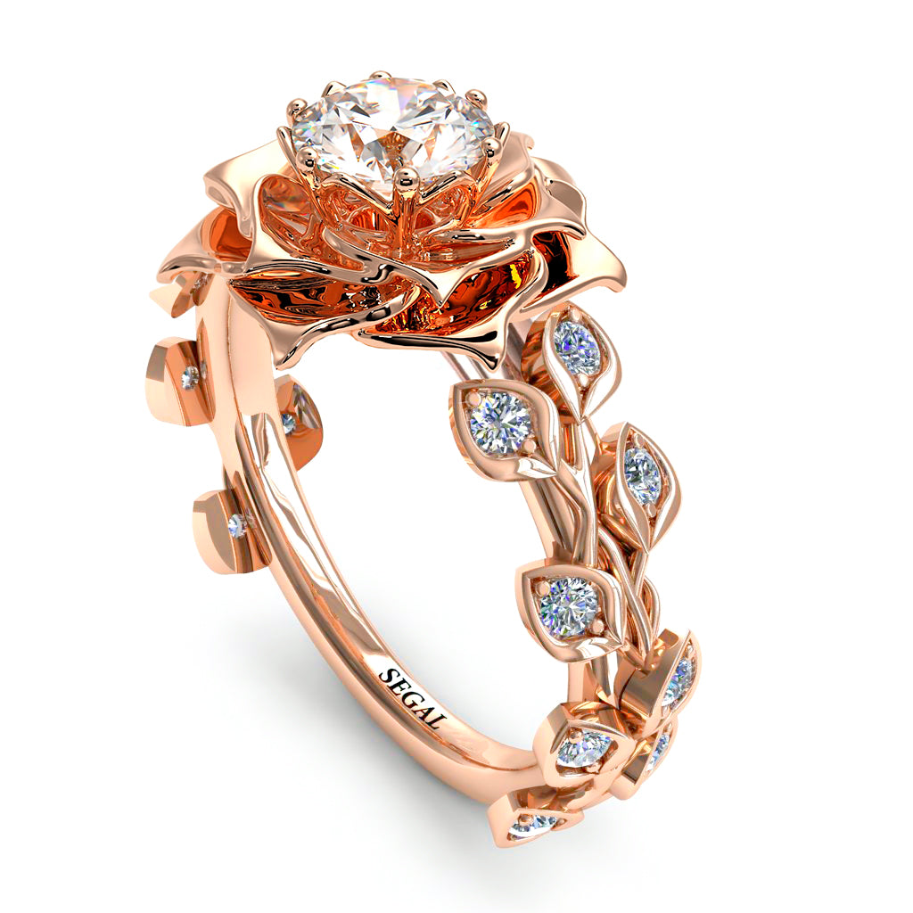 Rose Flower And Leaves - Diana no. 2