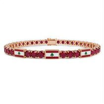 Ruby Tennis Bracelet with Lebanon Flag no. 11 image 1