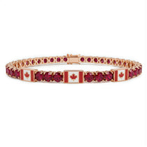 Ruby Tennis Bracelet with Canada Flag no. 11 image 1