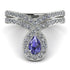 Tanzanite Pear Shape Stacking Bridal Set - Emilia No. 203 image 5
