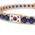 Sapphire Tennis Bracelet with South Korea Flag no. 14 image 4