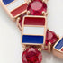 Ruby Tennis Bracelet with France Flag no. 11