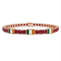 Ruby Tennis Bracelet with Ireland Flag no. 11 image 1
