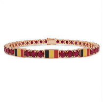 Ruby Tennis Bracelet with Belgium Flag no. 11 image 1