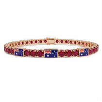 Ruby Tennis Bracelet with Australia Flag no. 11 image 1