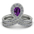 Amethyst Pear Shape Stacking Bridal Set - Emilia No. 303