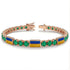 Emerald Tennis Bracelet with Ukraine Flag no. 5