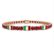 Ruby Tennis Bracelet with Italy Flag no. 11 image 1