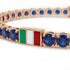 Sapphire Tennis Bracelet with Italy Flag no. 14 image 4