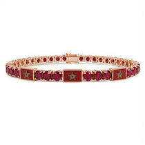 Ruby Tennis Bracelet with Morocco Flag no. 11 image 1