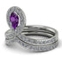 Amethyst Pear Shape Stacking Bridal Set - Emilia No. 303