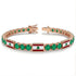 Emerald Tennis Bracelet with Lebanon Flag no. 5