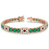 Emerald Tennis Bracelet with South Korea Flag no. 5 image 2
