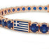 Sapphire Tennis Bracelet with Greece Flag no. 14 image 4