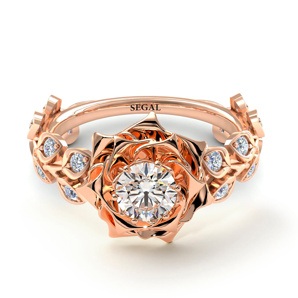 Rose Flower And Leaves - Diana no. 2