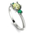 Classic Three Stone Peridot Engagement Ring - Valentina No. 706 image 2