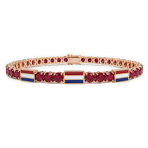 Ruby Tennis Bracelet with Netherlands Flag no. 11 image 1
